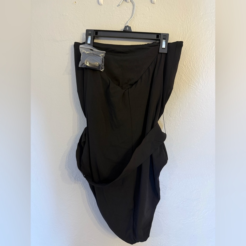 Robin Piccone Luca Bandeau One Piece Swimsuit in Black New With Tags Size 14 - Picture 5 of 9